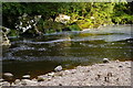 NY7962 : River Allen: rocky corner below Raven Crag by Christopher Hilton