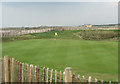 SS7978 : A green at the Royal Porthcawl Golf Club by eswales