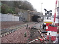 NT4836 : The Borders Railway passes under the A7 by M J Richardson