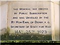 SD8500 : Collyhurst War Memorial (4/7 - Dedication on North Face) by David Dixon