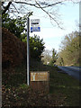 TM4459 : Bus Stop & Birch Tree Lodge sign by Geographer