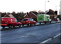 ST3090 : Vans waiting for the green light on Malpas Road, Newport by Jaggery