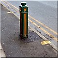 SJ9594 : Repaired bollard by Gerald England