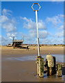 TF5763 : Outfall pipe by the pier, Skegness by David P Howard