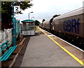 SJ5129 : GB Railfreight train speeds through Wem station by Jaggery