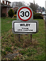 TM2472 : Wilby Village Name sign by Geographer