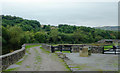 SK0282 : Former tramway in Bugsworth Basin, Derbyshire by Roger  D Kidd