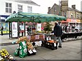 SJ9494 : Vegetable stall on Hyde Market by Gerald England