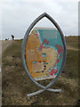 TM4762 : Fisheries Sign on Sizewell Beach by Geographer