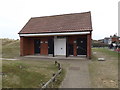 TM4762 : Public Conveniences on Sizewell Beach by Geographer