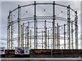 SJ8198 : Liverpool Street Gasometers by David Dixon