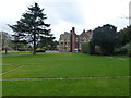 SP8633 : Footprints of former huts at Bletchley Park, Milton Keynes by Richard Humphrey