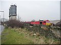 NZ4820 : Steel train, southern end of Middlesbrough Goods Yard by Christine Johnstone