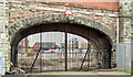 J3474 : Railway arch, Bridge End, Belfast (April 2015) by Albert Bridge