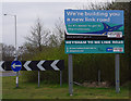 SD4562 : Heysham to M6 Link Road sign by Ian Taylor