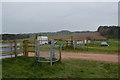 SJ5567 : Metal kissing gate on footpath Delamere 14 by Jonathan Hutchins