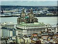 SJ3490 : View from St John's Beacon towards the India Buildings and Royal Liver Building by David Dixon