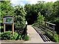 SU3521 : Wooden footbridge over the Barge Canal, Romsey by Jaggery