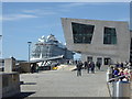 SJ3390 : Cruise ship near the Mersey Ferries terminal, Liverpool by Eirian Evans