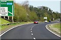 SU8481 : Northbound A404, Exit at Burchett's Green by David Dixon