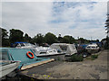 TQ0172 : Boats moored at Runnymede by Stephen Craven