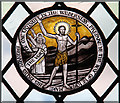 TM4889 : St John the Evangelist, Barnby - Roundel by John Salmon