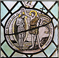 TM4889 : St John the Evangelist, Barnby - Roundel by John Salmon