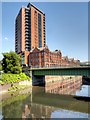 SJ8399 : River Irwell, New Bridge Street by David Dixon