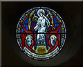 TF0645 : Stained glass window roundel, St Denys' church Sleaford by J.Hannan-Briggs