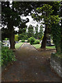 SS7196 : Coedffranc Cemetery path at Coedffranc Cemetery by Geographer