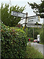 TM2171 : Roadsign on Worlingworth Road by Geographer