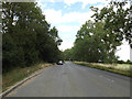 TM2564 : Layby on the A1120 Saxtead Road by Geographer