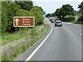 TF7909 : Eastbound A47, Sign for Swaffham's Eco-Centre by David Dixon