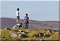 NT3628 : Walkers on Deuchar Hill in the Yarrow Valley by Walter Baxter