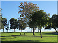 SE2435 : Bramley Park: picnic benches by Stephen Craven