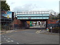 TQ1488 : Railway bridge over The Gardens, Harrow by Malc McDonald