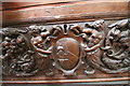 SK9239 : Carvings on chest, Ss Peter & Paul church, Belton by J.Hannan-Briggs