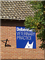 TM1762 : Debenham Veterinary Practice sign by Geographer