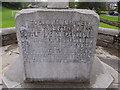 NO3911 : Inscription on the Bannockburn Monument's plinth by Stanley Howe