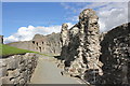 SJ0565 : Denbigh Castle, East Wall and Cool Basement by Jeff Buck