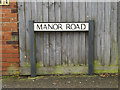 TM1645 : Manor Road sign by Geographer