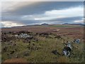 NC8528 : Cairn on the northern slopes of Cnoc Dail-chairn, Sutherland by Claire Pegrum