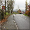 SO0292 : Warning sign - pedestrian crossing 120 yards ahead, Caersws by Jaggery