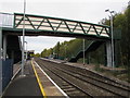 SJ5441 : Whitchurch (Shropshire) railway station footbridge and CCTV cameras by Jaggery