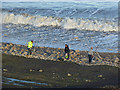 NZ4442 : Sea anglers on Horden Beach by Oliver Dixon