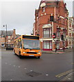 SJ4912 : Arriva bus on route 8 near Shrewsbury railway station by Jaggery