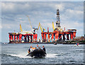 J3575 : RIB and rigs, Belfast by Rossographer