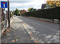 SJ5440 : No Through Road sign, Edgeley Road, Whitchurch (Shropshire) by Jaggery