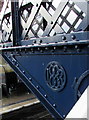 SJ8104 : Year 1883 on Albrighton railway station footbridge by Jaggery