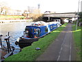 TQ1677 : Penny, narrowboat on Grand Union Canal winter moorings by David Hawgood